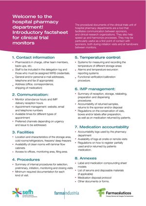 Monitor initiation handbook provided by HPDs.