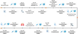 Flow diagram showing the treatment administered for juvenile recurrent respiratory papillomatosis. HPV: human papilloma virus, IL: intralesional, IV: intravenous.