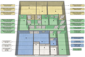Layout and equipment of the advanced therapies unit.