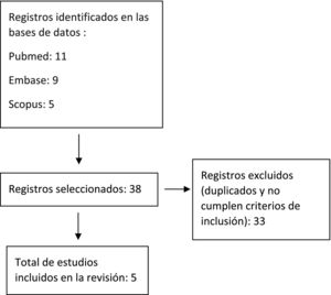 Diagrama de flujo sobre el proceso de selección de los artículos.