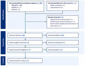 PRISMA record screening flow chart.