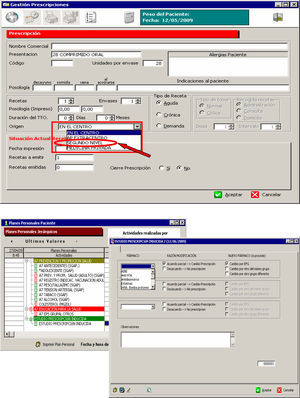 Módulo de gestión de prescripciones en la historia clínica informatizada (OMI-AP) y protocolo diseñado para el registro de modificaciones de la prescripción inducida, incluido en OMI-AP.