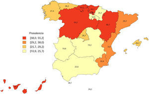 Fuente: Prevalencias estandarizadas de una satisfacción excelente con los servicios recibidos en Atención Primaria de Salud, calculadas a partir de los datos de la Encuesta Europea de Salud en España 2009 (EES 2009).