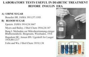 Chemical test for glucose emerged in 1833. The first semiquantitative urine glucose test was devised by Benedict in 1911. Micromethods for estimating blood levels of glucose became available in 1913.