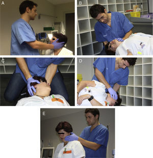 Maniobra de Epley para el canal semicircular posterior derecho.