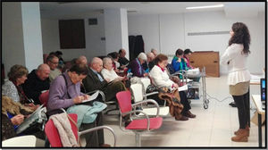 Charlas impartidas en centro para mayores en Valladolid.