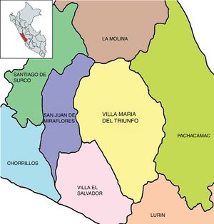 Área geográfica perteneciente del Distrito de Villa María del Triunfo, Lima-Perú donde se realizó el proceso de sectorización.
