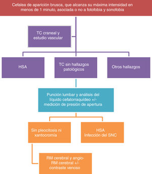 Propuesta de algoritmo para el diagnóstico diferencial de una cefalea en trueno.