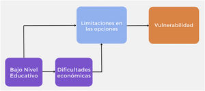 Efecto del nivel socioeconómico en la salud. Fuente: elaboración propia.