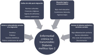 Factores asociados a las enfermedades crónicas en las personas migradas. Fuente: adaptada de Montesi et al.58.