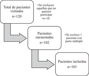 Diagrama de flujo de las participantes.
