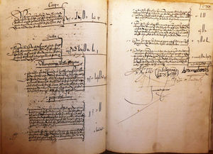 Cierre de la carta cuenta del receptor general de la Obra (1535-1536). ACT, OF-830, f. 119v-120r.
