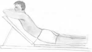 Posición de hiperextensión clásica de McKenzie.