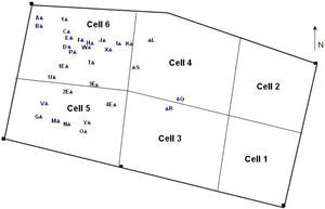 Location of surface emission rate monitoring sites