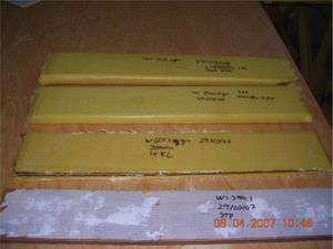 Especímenes listos para ensayar