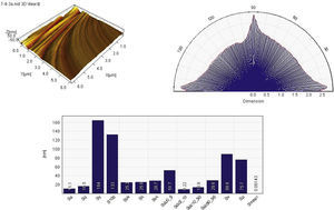 Comportamiento topográfico superficial experimento 7 recubrimiento 140MXC-530AS.