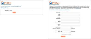 The simple (panel A) and advanced (panel B) search interfaces for PEDro.