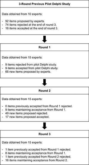 Flow diagram of the Delphi study.