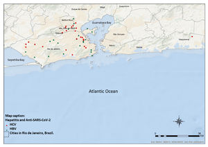 Geographical distribution of individuals in relation to their home address.