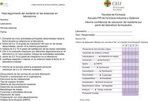 Modelos de seguimiento de las estancias.