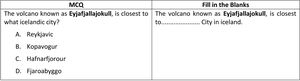 Example for a MCQ type of a question converted to a fill in the blanks type of the question.