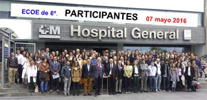 Participantes en el examen clínico objetivo y estructurado (ECOE) de la Facultad de Medicina de la Universidad Autónoma de Madrid (FM-UAM), celebrado en el Hospital Universitario La Paz, Madrid (7 y 8 de mayo 2016).