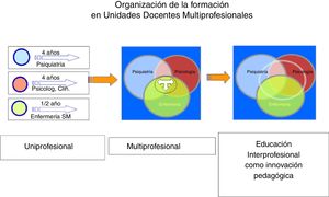 Estructura y organización de la Unidad Docente Multiprofesional de Salud Mental de la región de Murcia.