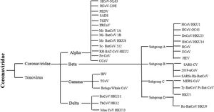 Taxonomy of the Coronaviridae family.