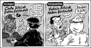When the vaccine is rejected, the law will act (Vaksin Ditolak, Hukum Bertindak).25