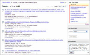 Personalización de filtros en una búsqueda mediante la función «My NCBI».