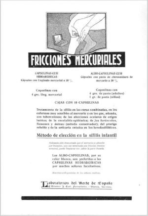 Advertisement for mercury rubs from Laboratorios del Norte.