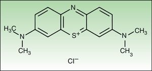 Chemical structure of new methylene blue.