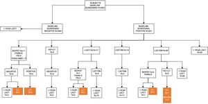 Decision flowchart for 1-year scan.
