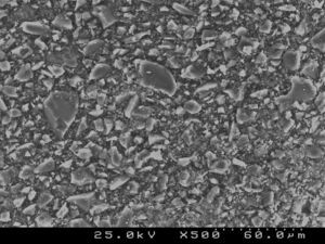 SEM photograph of the composite resin cement Transbond™ XT observed at ×500.