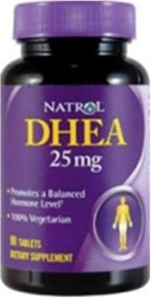 Embalagem comercial de DHEA.