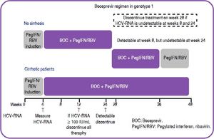 Response-guided treatment with triple therapy based on PegIFN/RBV and BOC in patients with HCV genotype 1 infection.