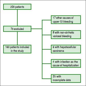 Flowchart of the enrolled patients in the study.