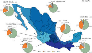 The geographic location of the main <span class=