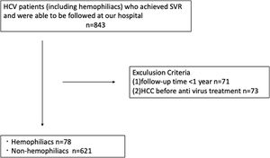Study design. HCV, hepatitis C virus; SVR, sustained virological response; HCC, hepatocellular carcinoma