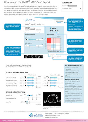 Sample AMRA MAsS scan report.