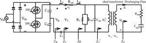 The equivalent circuit of plasma generator.