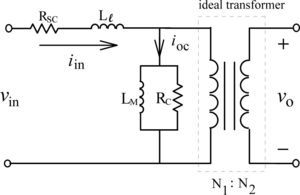 The equivalent circuit of general-purpose transformer.