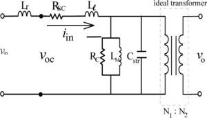 The open-circuited test with a series external inductor Lr.