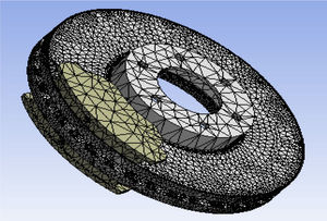Refined mesh of the model.