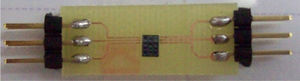 Picture of the chip glued on the FR4 substrate