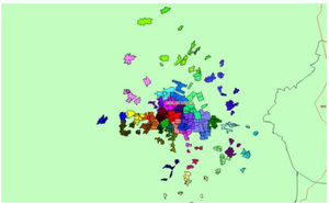 Map for 40 groups (Algorithm 2).