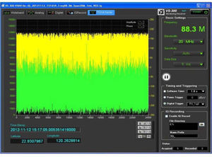 The proposed interface of the TDOA-based monitoring system by selecting the sampling time, filter, bandwidth etc.