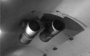 Installed SDS112T-4P-22 jet fans in tunnel.