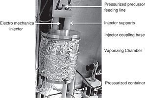 Injection mounting for the vaporizing chamber.