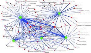 Relaciones temáticas de los descriptores de grupos etarios en los trabajos publicados en Anales de Pediatría (2003-2009).